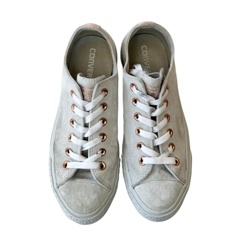 Converse Chuck Taylor All Star Suede Low Top OX in Mouse / Blush / Rose Gold